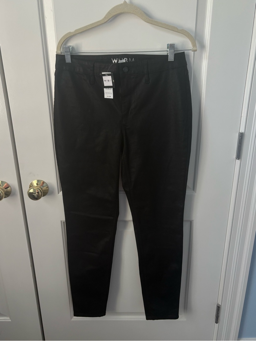 White House Black Market Black Coated Skinny Jeans - Sleek Ankle Fit